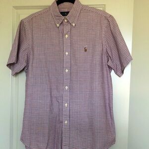 Men’s Ralph Lauren short sleeve button down, size Medium